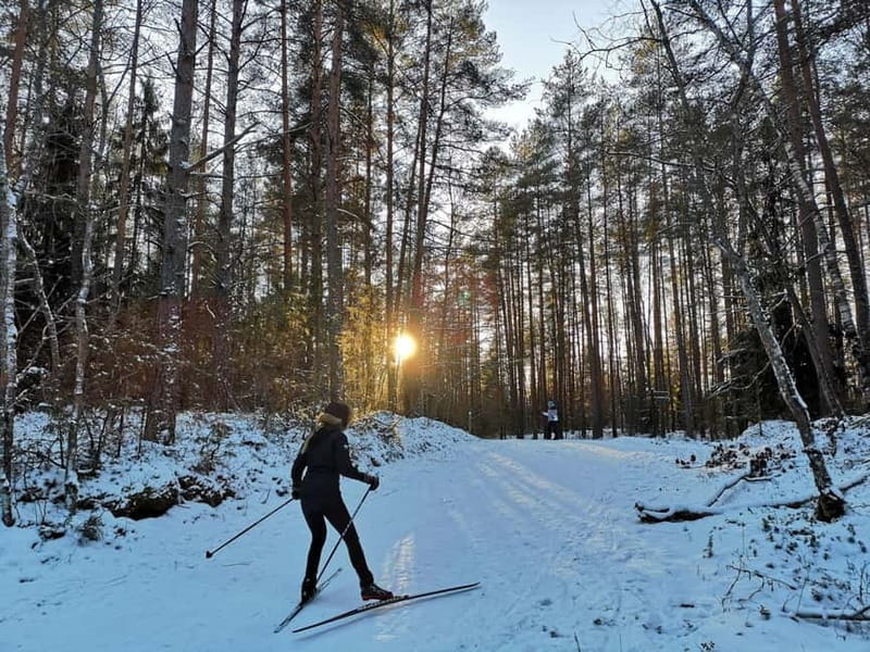 From Riga: Cross-country skiing and beating heart memorial - Choosing skis and getting ready for the trail