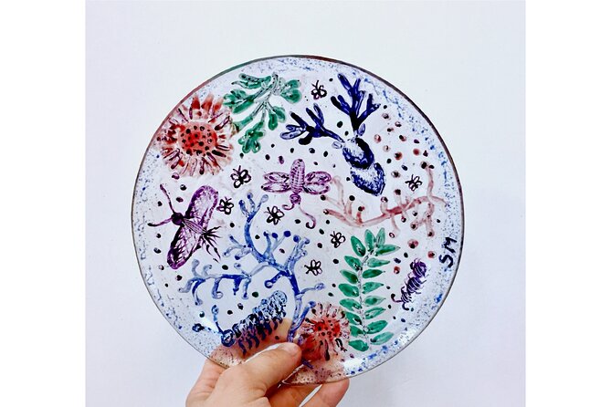 Make your own Plate: Glass Workshop - The kiln changes the plate from a project into tableware