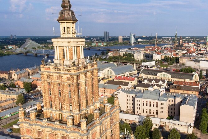 Panorama Riga top view of Riga City - Key points at a glance